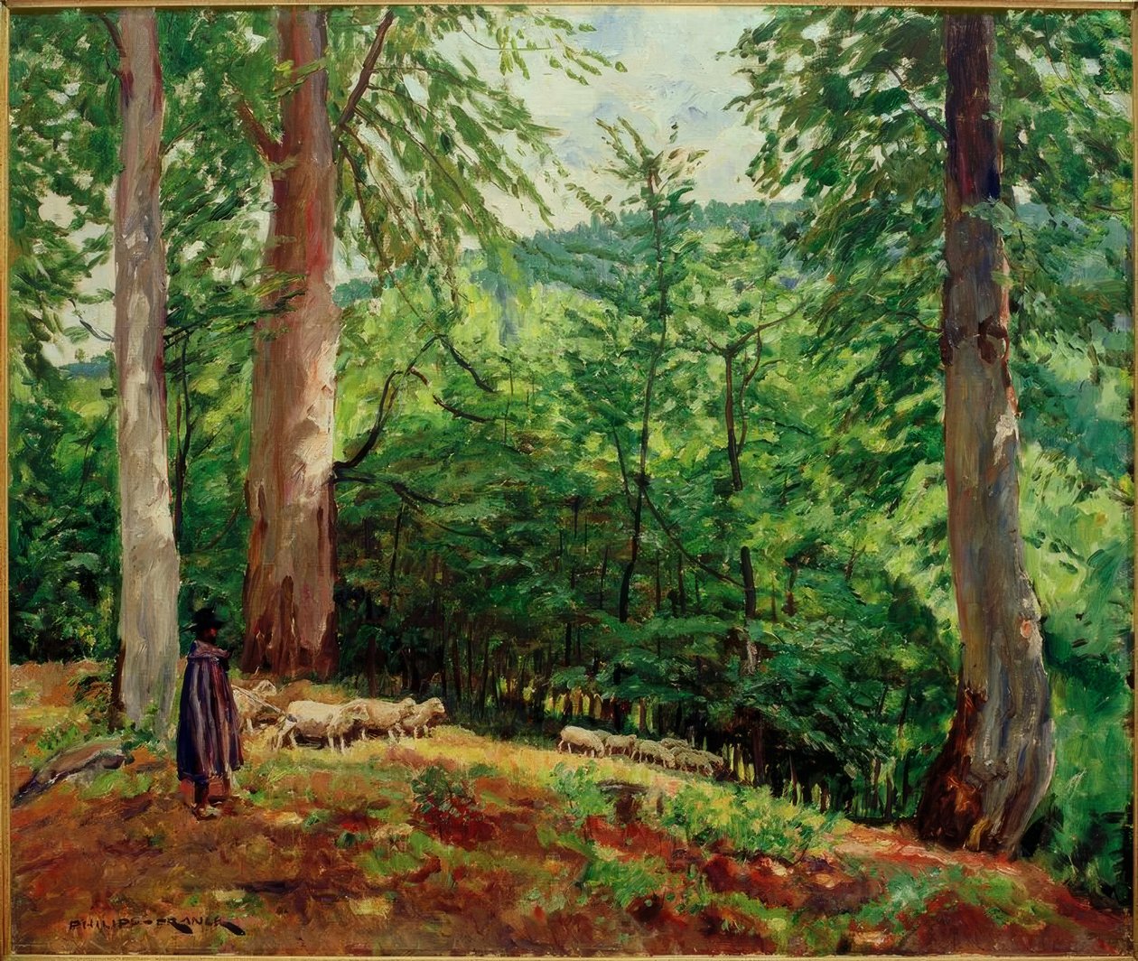 Herde med fårflock i Taunus av Philipp Franck
