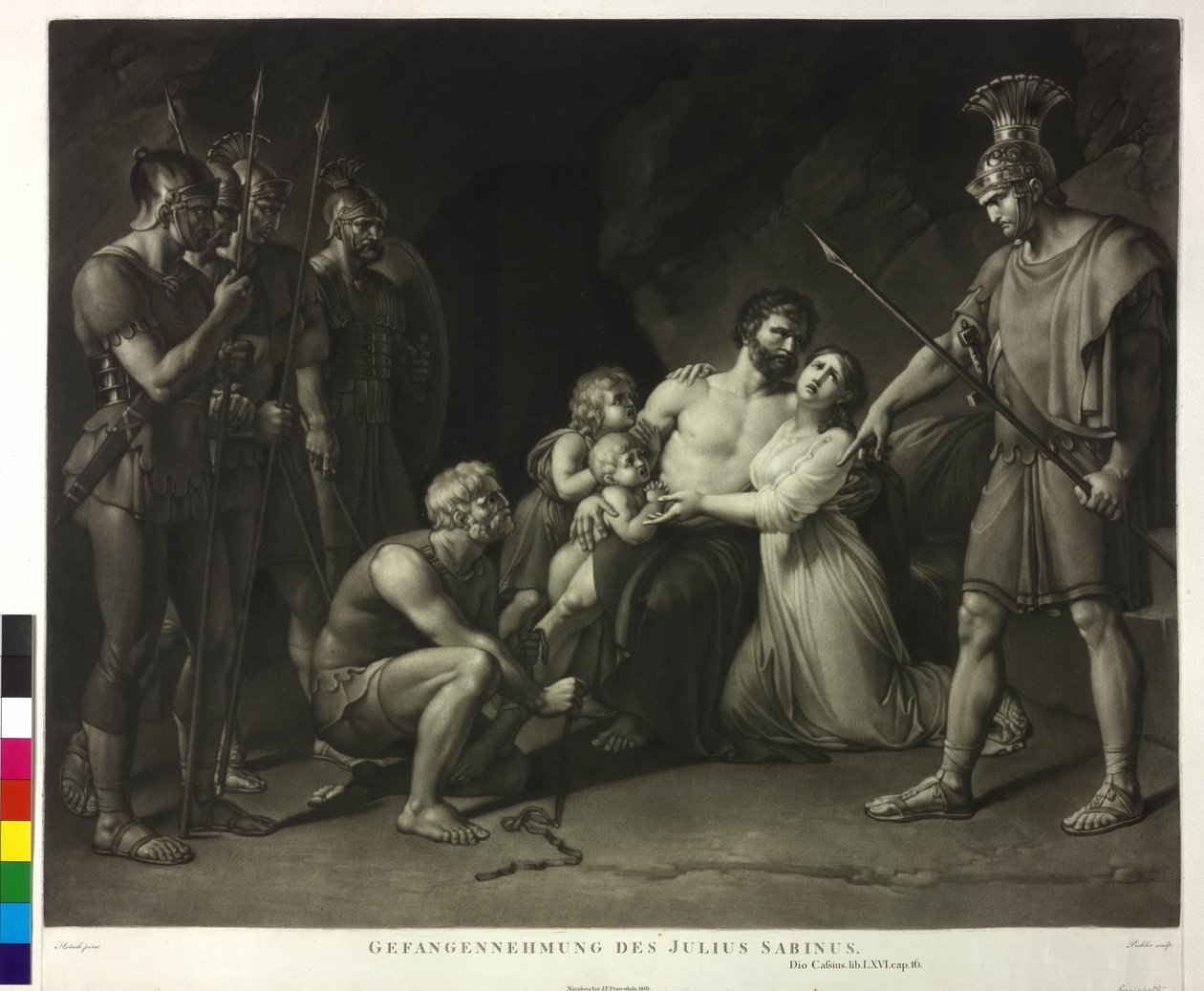 Arrestering av Julius Sabinus av Philipp Friedrich Hetsch