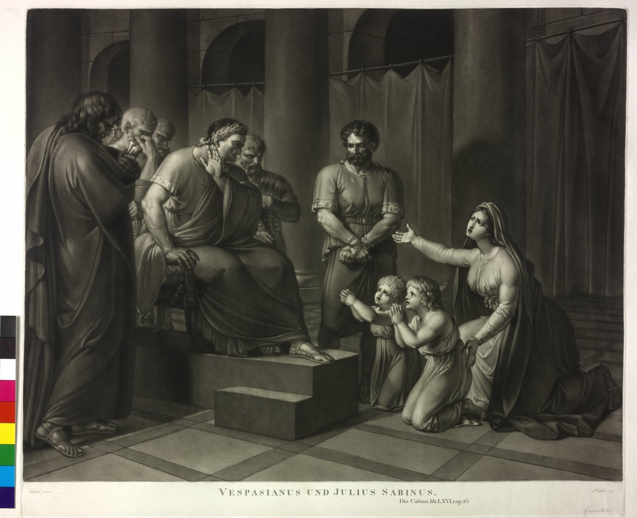 Vespasianus och Julius Sabinus av Philipp Friedrich Hetsch