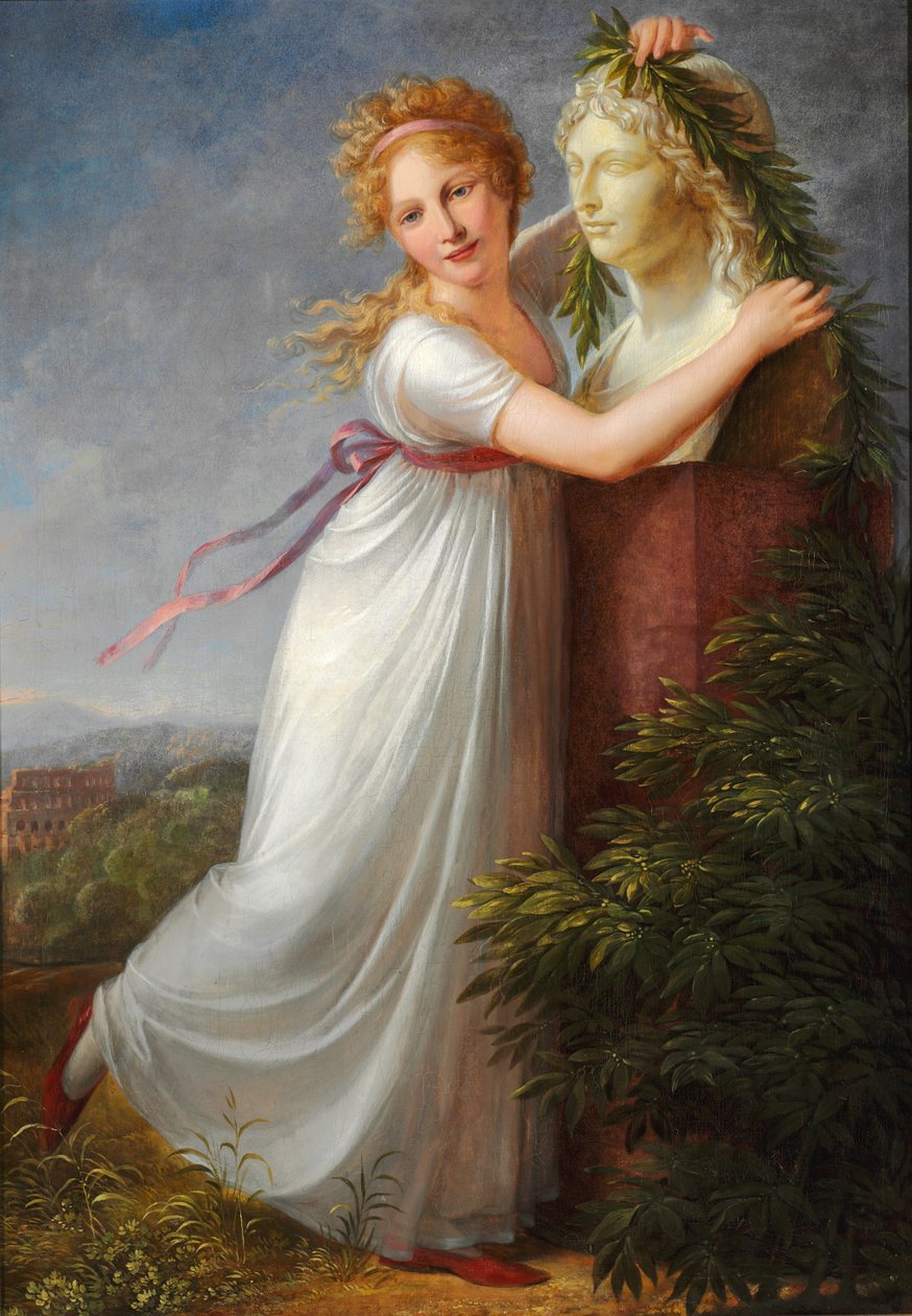 Ida kransar sin mammas byst av Philipp Friedrich von Hetsch