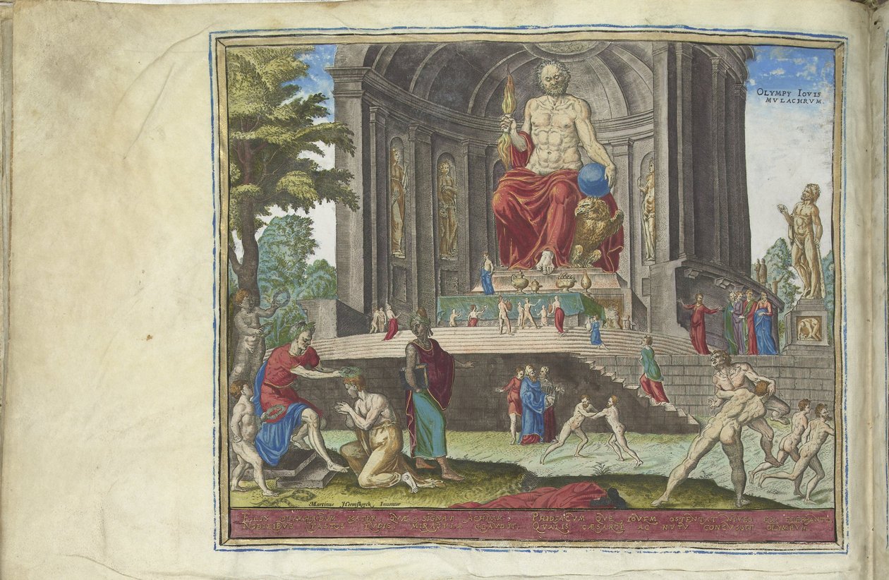 Statyn av Jupiter på Olympia från serien Världens åttonde underverk, 1572 av Philipp Galle