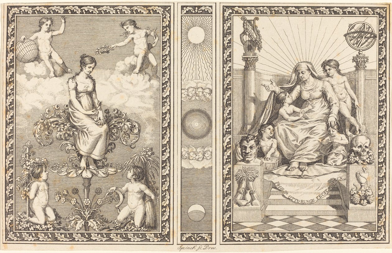 Design för kalender av Philipp Otto Runge