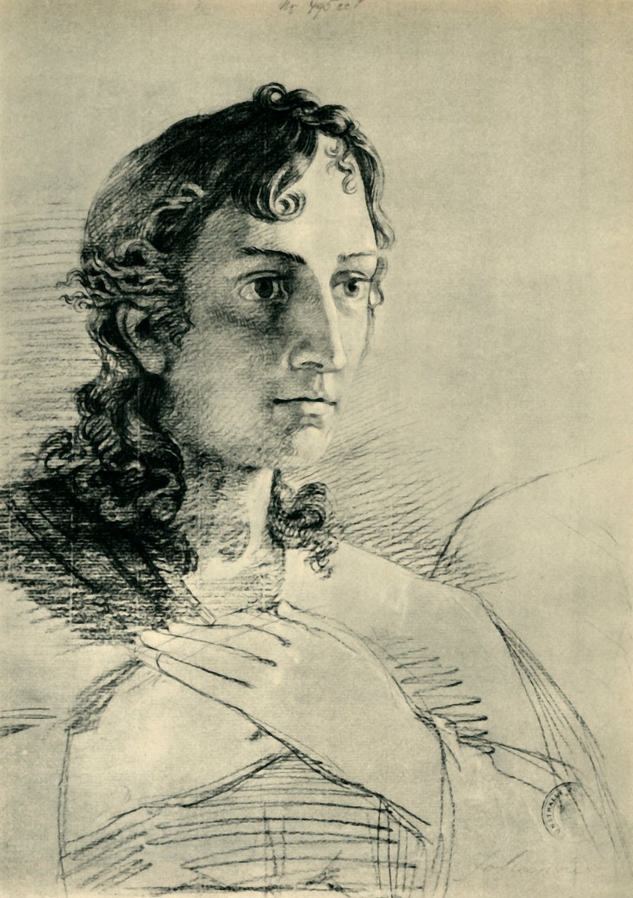 St Johns huvud och händer, 1806, 1943. av Philipp Otto Runge