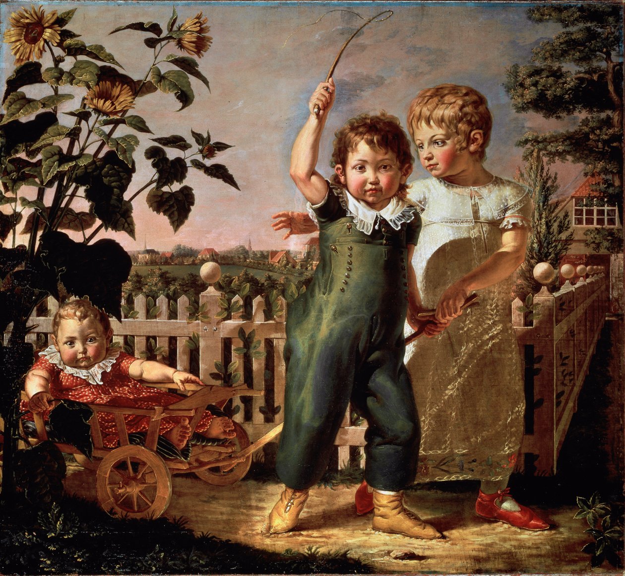 Porträtt av barn Hulsenbeck Målning av Philipp Otto Runge (1777-1810) 1805 sön. 130,5x140,5 cm Hamburg, Kunsthalle av Philipp Otto Runge