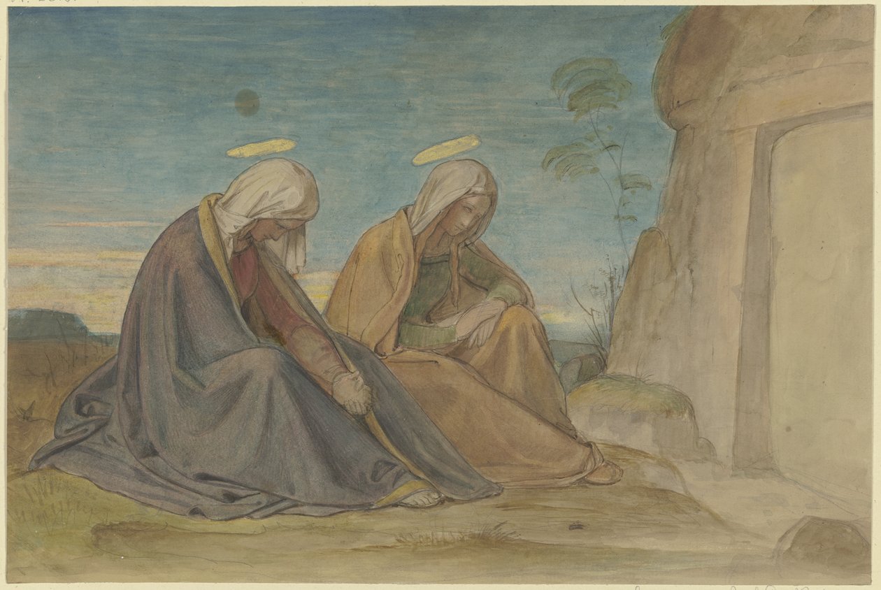 De två Mariorna vid graven av Philipp Veit