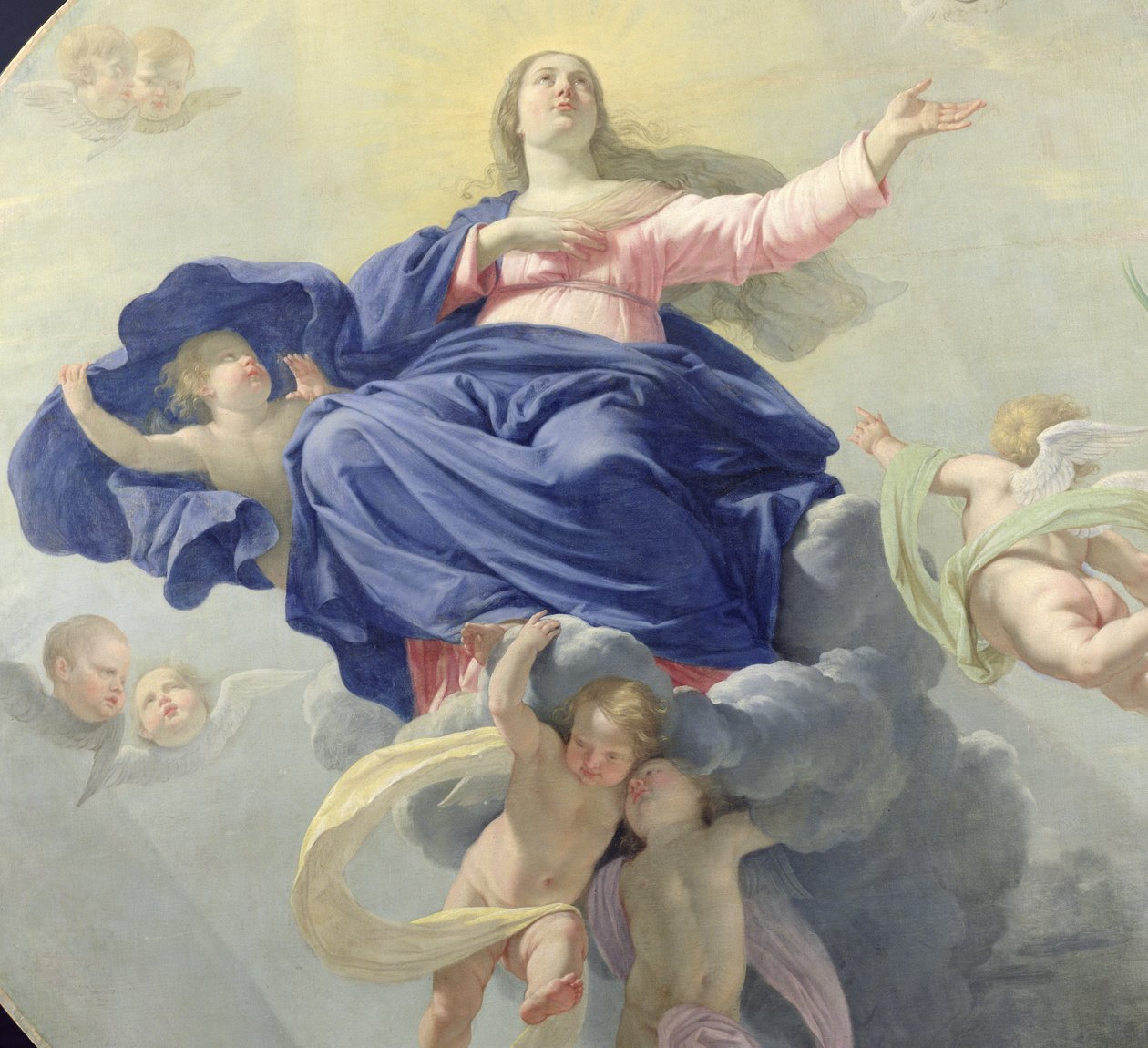 The Assumption of the Virgin, ca 1656 (detalj av 187021) av Philippe de Champaigne