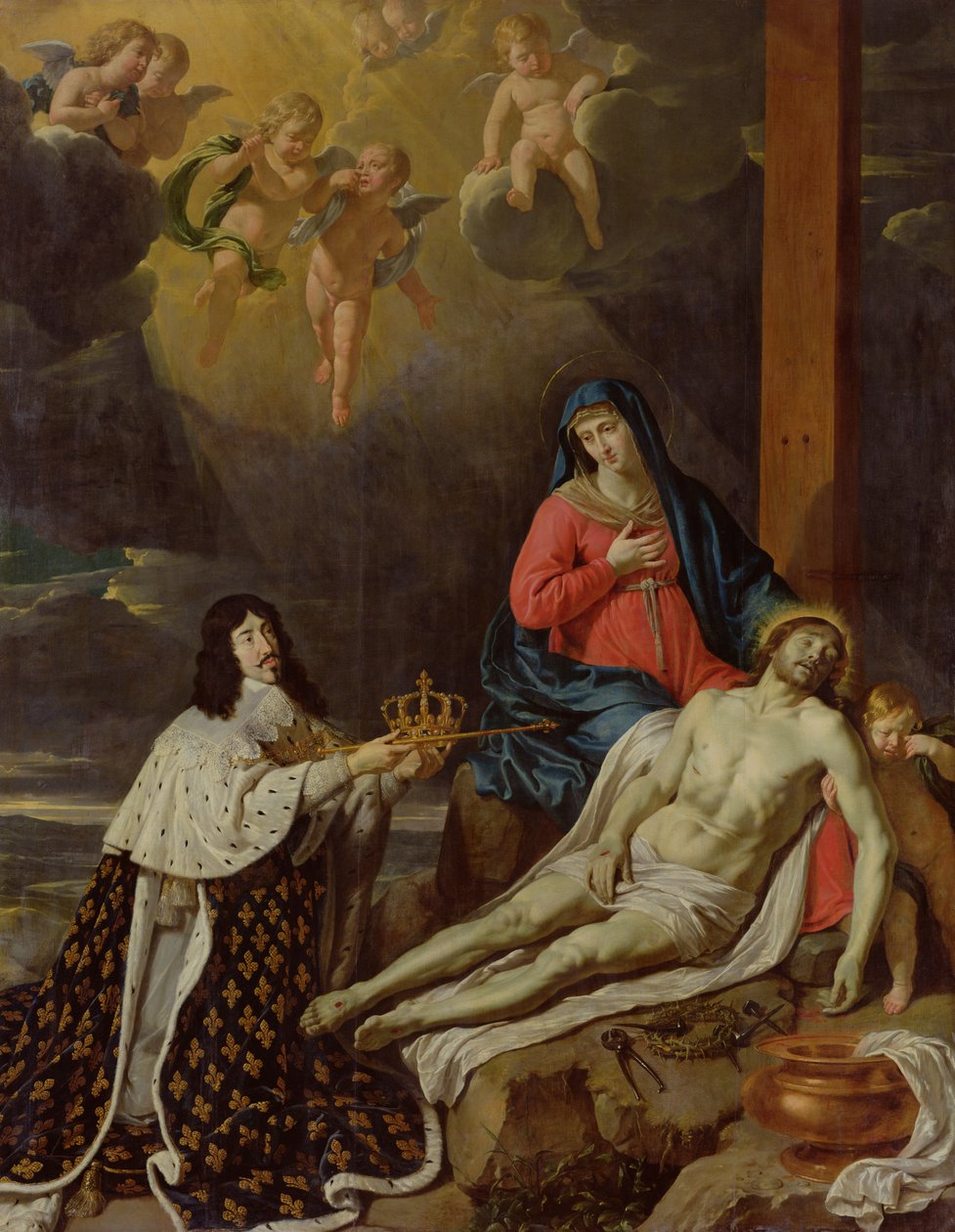 Ludvig XIII:s (1601-43) löfte, kung av Frankrike och Navarra, 1638 av Philippe de Champaigne