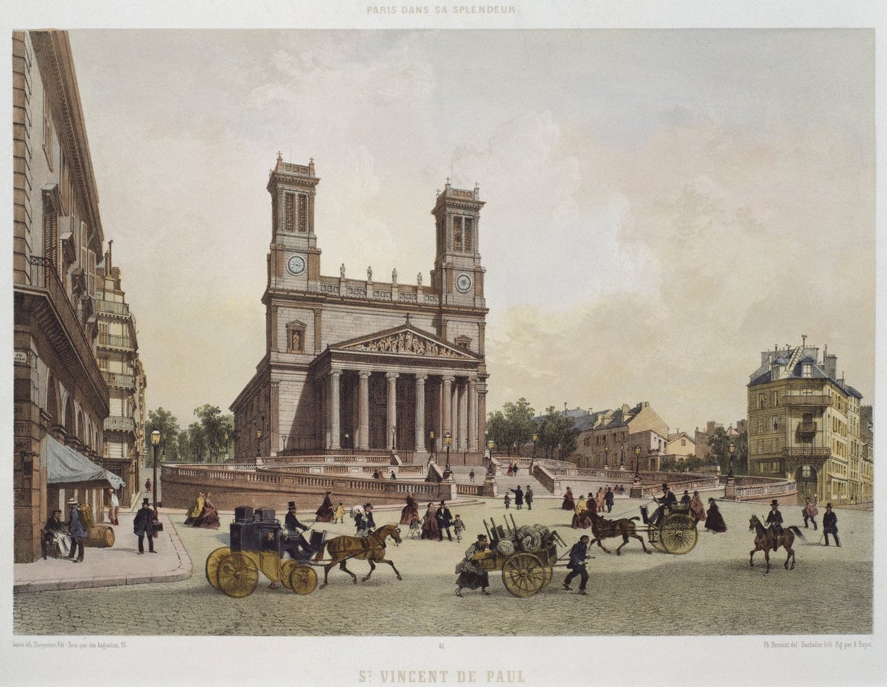 Kyrkan St. Vincent de Paul, Paris, illustration från 