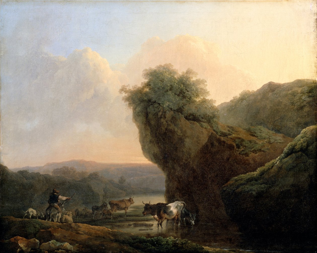 Landscape with Cattle av Philippe-Jacques de Loutherbourg