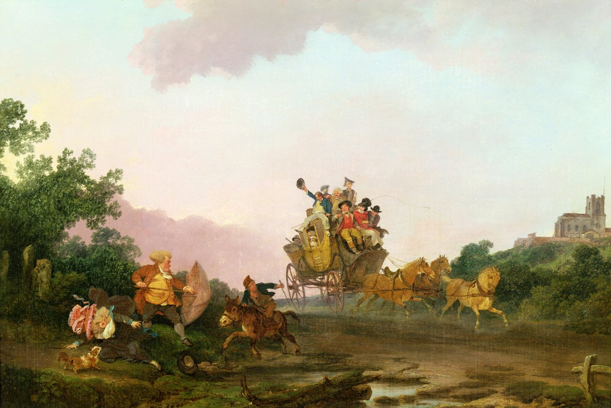 Revelers on a Coach, c.1785-90 av Philippe Jacques de Loutherbourg