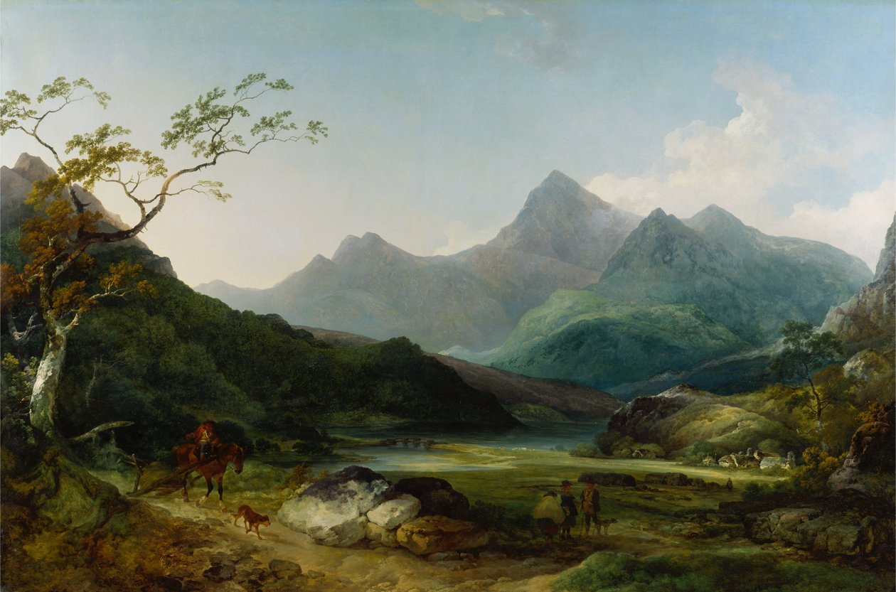Snowdon from Capel Curig av Philippe Jacques de Loutherbourg