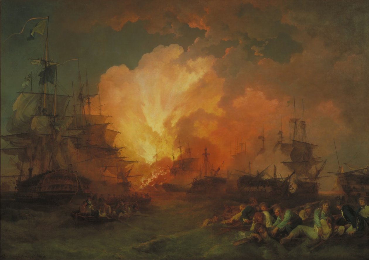 The Battle of the Nile av Philippe Jacques de Loutherbourg