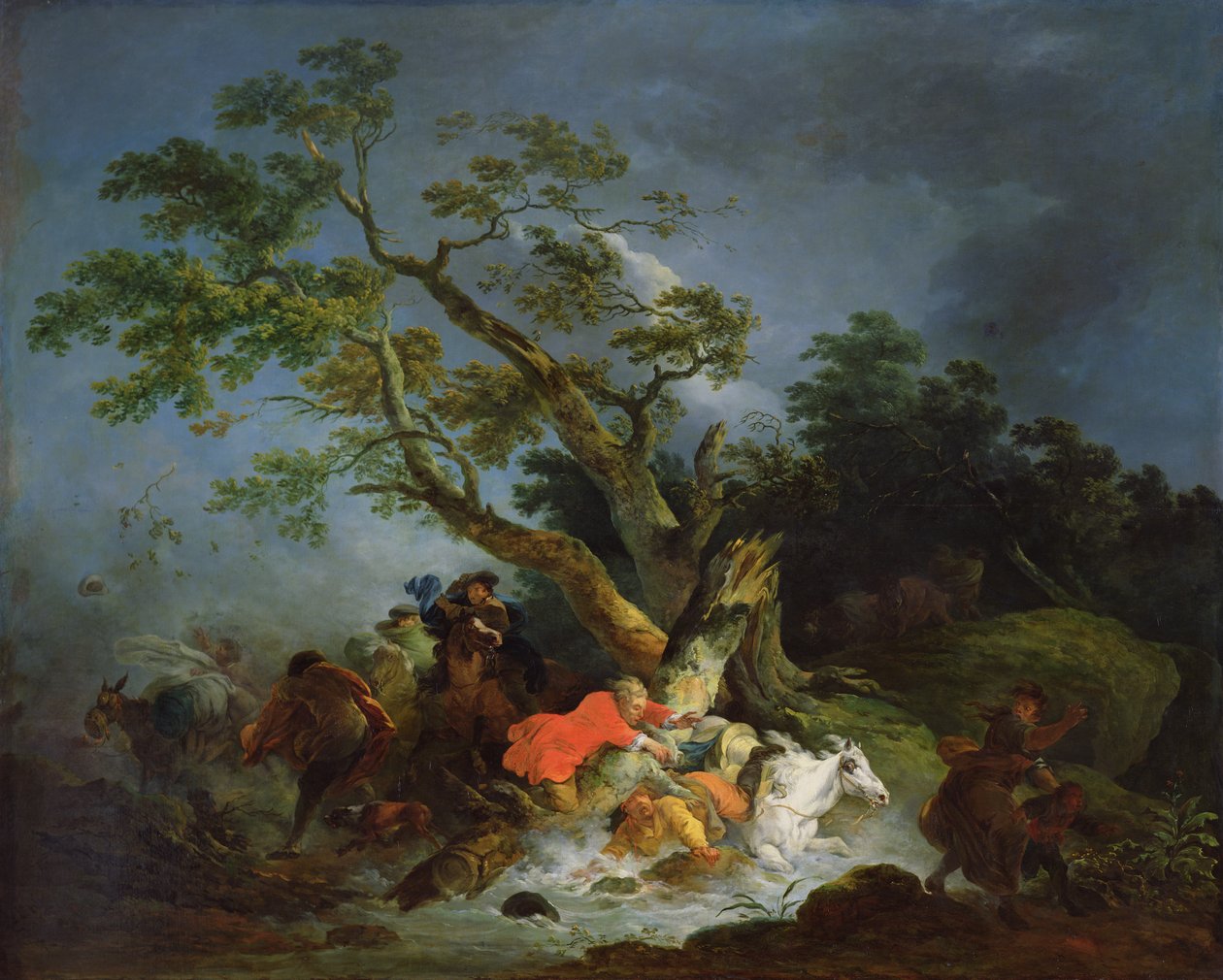 Resenärer fångade i en storm, ca 1770 av Philippe Jacques de Loutherbourg