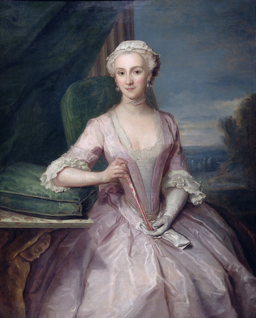 Porträtt av fru Shakespeare, 1739 av Philippe Mercier