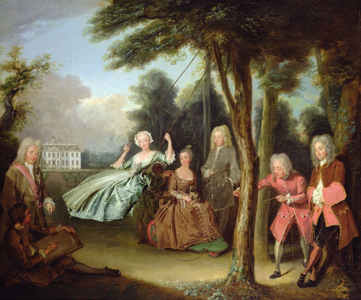 Viscount Tyrconnel med sin familj c.1725-6 av Philippe Mercier