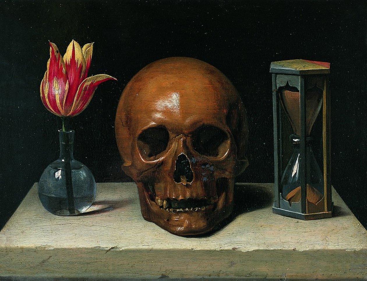 Still-Life with a Skull, vanitas painting av Philippe de Champaigne