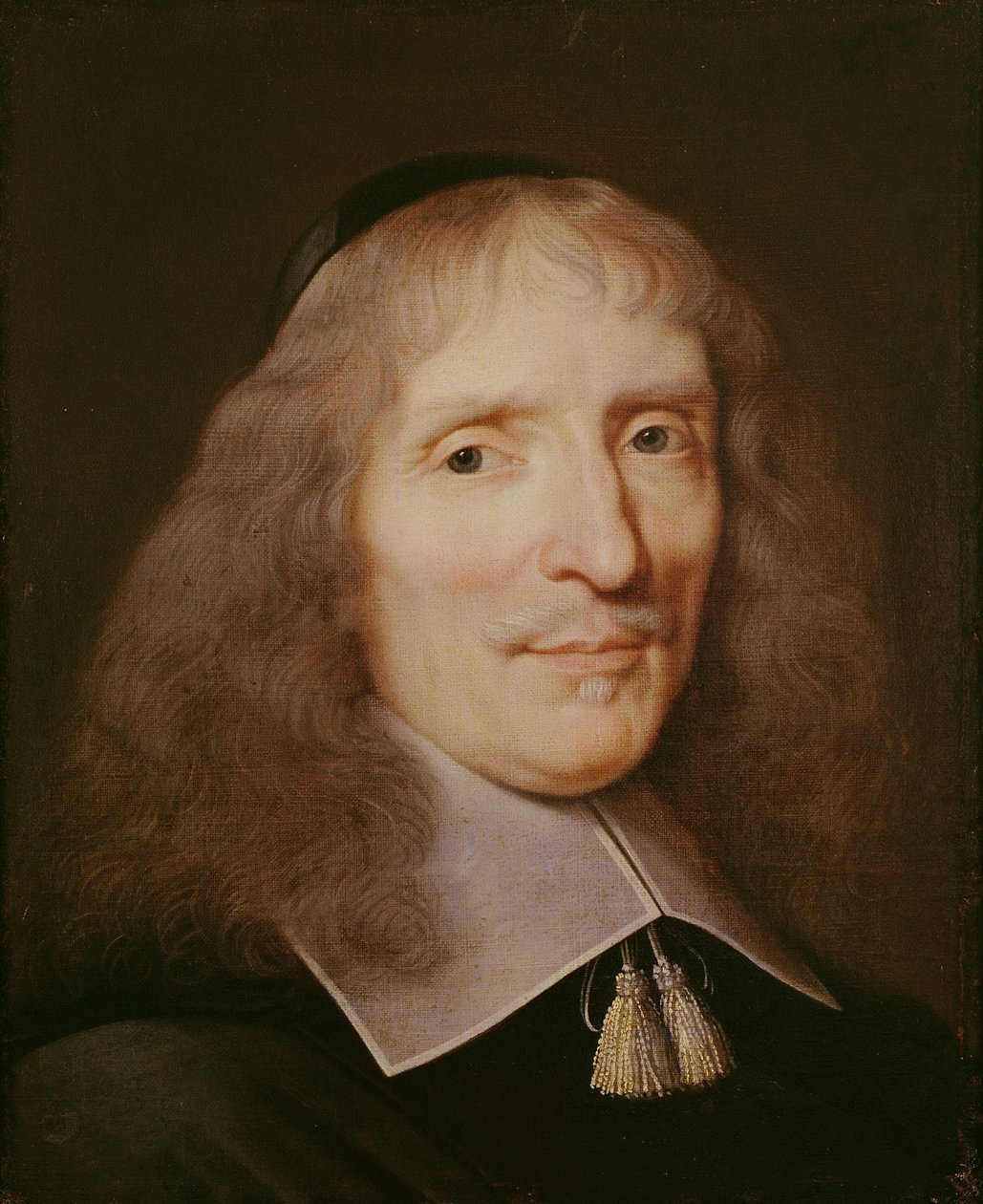 Porträtt av en man med en sammetshuvudbonad skalle av Philippe de Champaigne