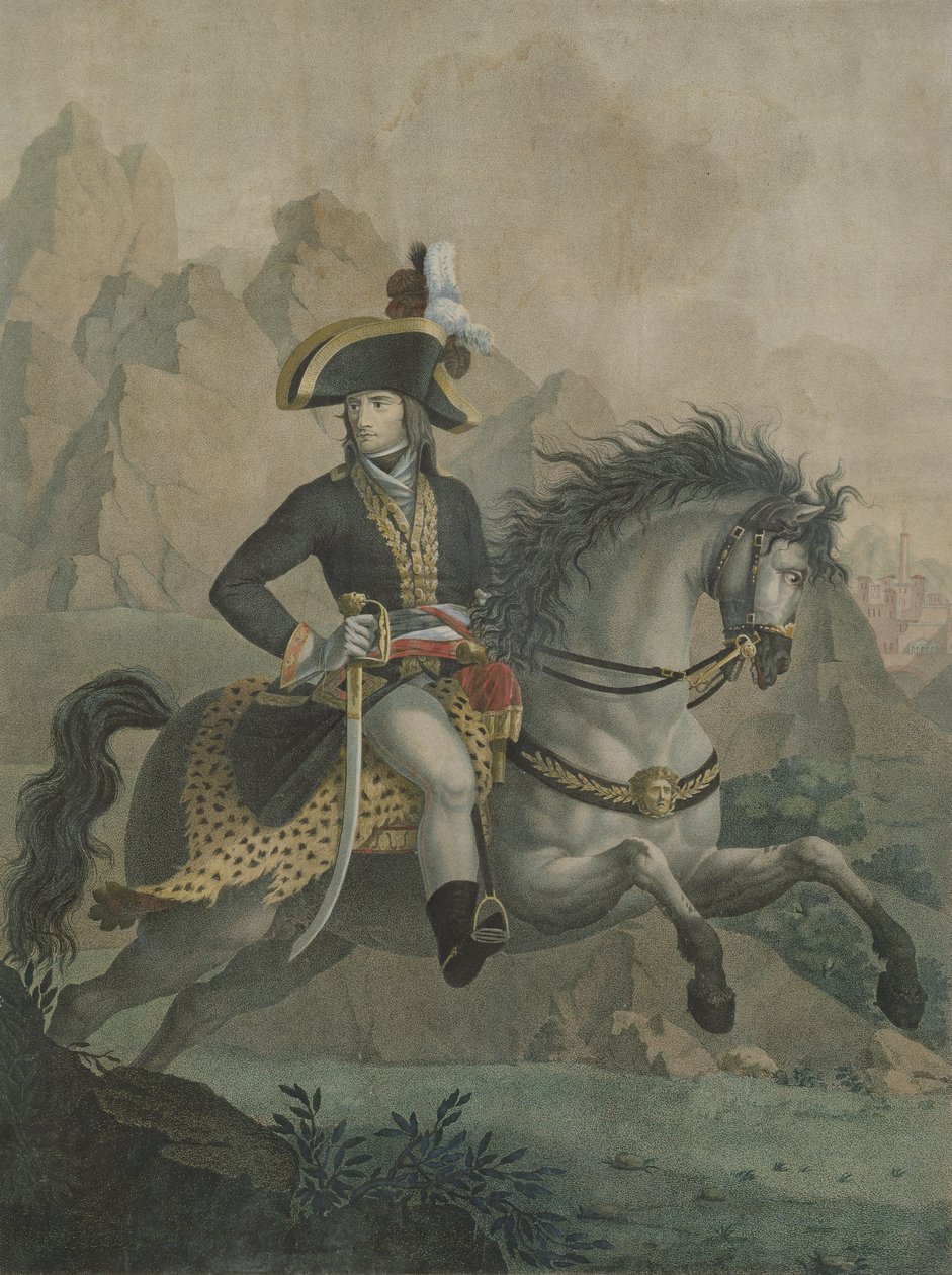 Bonaparte (1769-1821) 1er Consul, från en målning av Andrea Appiani (1754-1817) graverad av J.J.F. Tafsaert av Philippe Auguste Hennequin