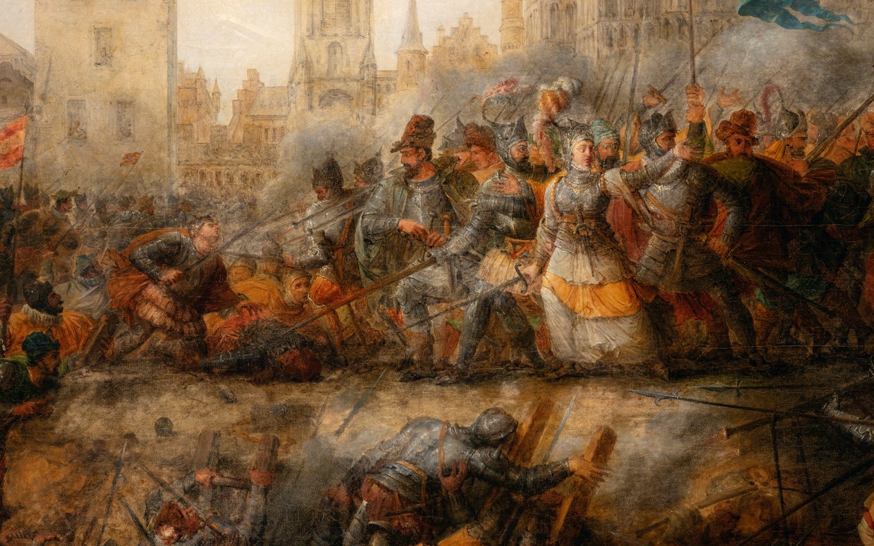 Defense of Tournai av prinsessan av Epinoy, Philippe-Auguste Hennequin, Museum of Fine Arts of Tournai av Philippe Auguste Hennequin