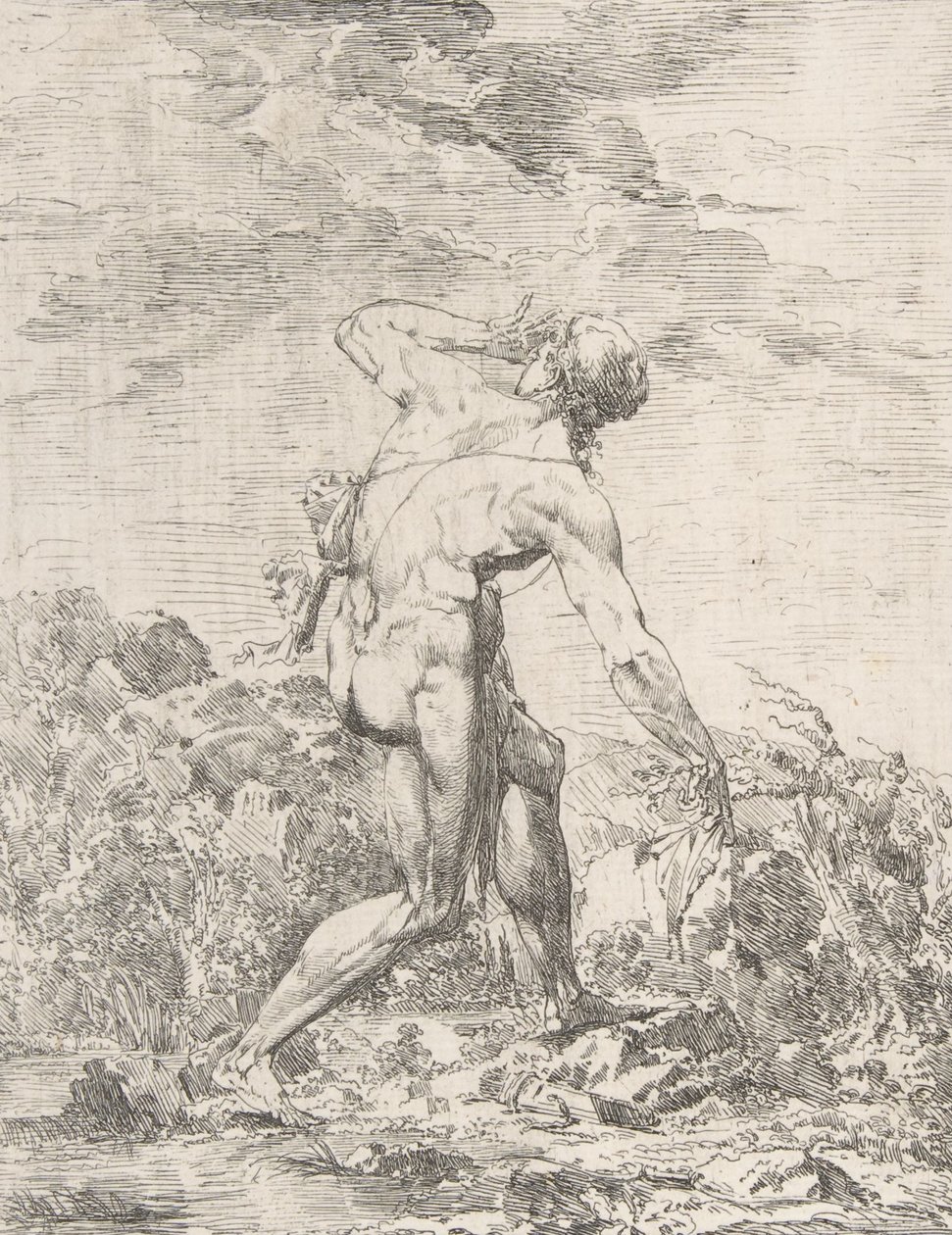 Milo av Croton,.n.d., n.d.. av Philippe Auguste Hennequin