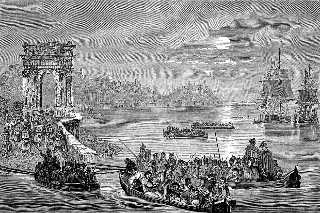 Ockupation av Ancona av fransmännen, Italien, 23 februari 1832. av Philippe Auguste Jeanron