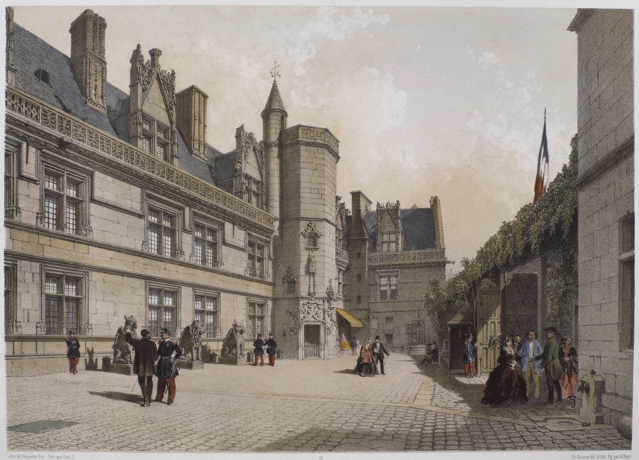 Cluny Hotel and Museum, Paris, illustration från 