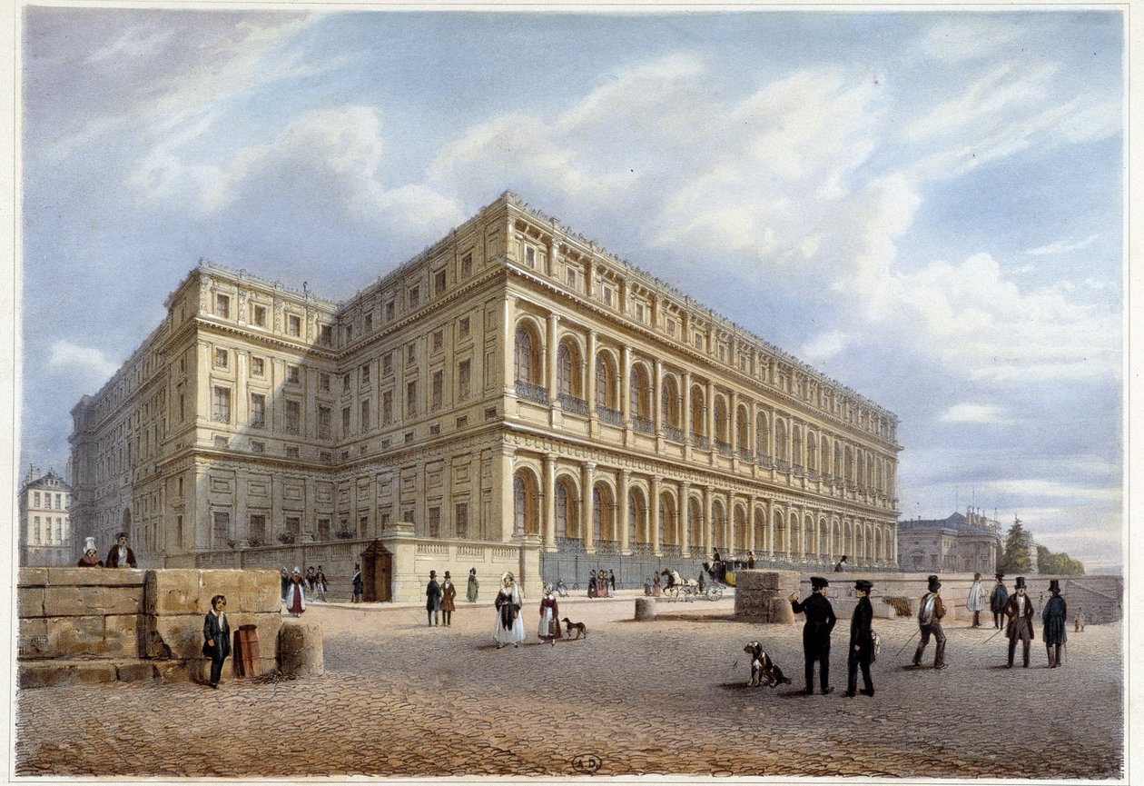 Utsikt över Orçay Palace (eller Orsay?) - i "" Promenade dans Paris et ses environs", designad av Jacottet och Benoist, ca. 1840 av Philippe Benoist
