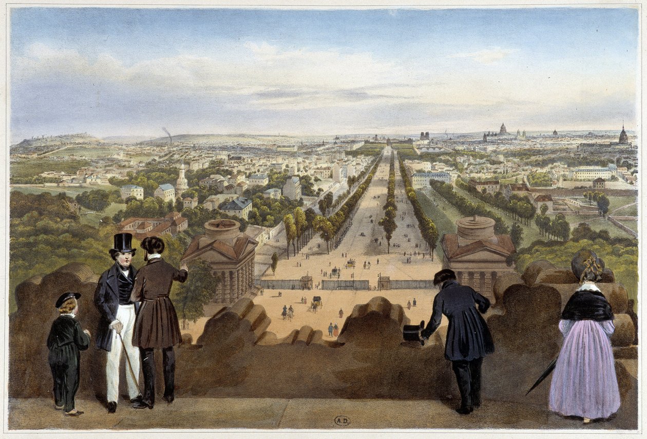 Utsikt över Paris från Arc de l