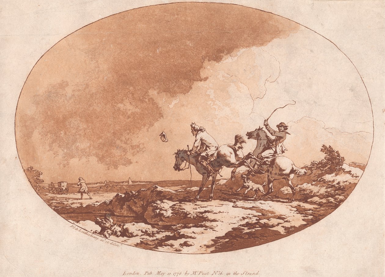 En blåsig dag av Philippe Jacques de Loutherbourg