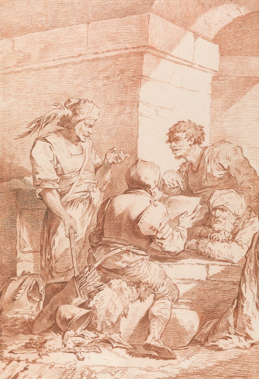 Corps de Garde (barbarer besegrade av en bok) av Philippe Jacques de Loutherbourg