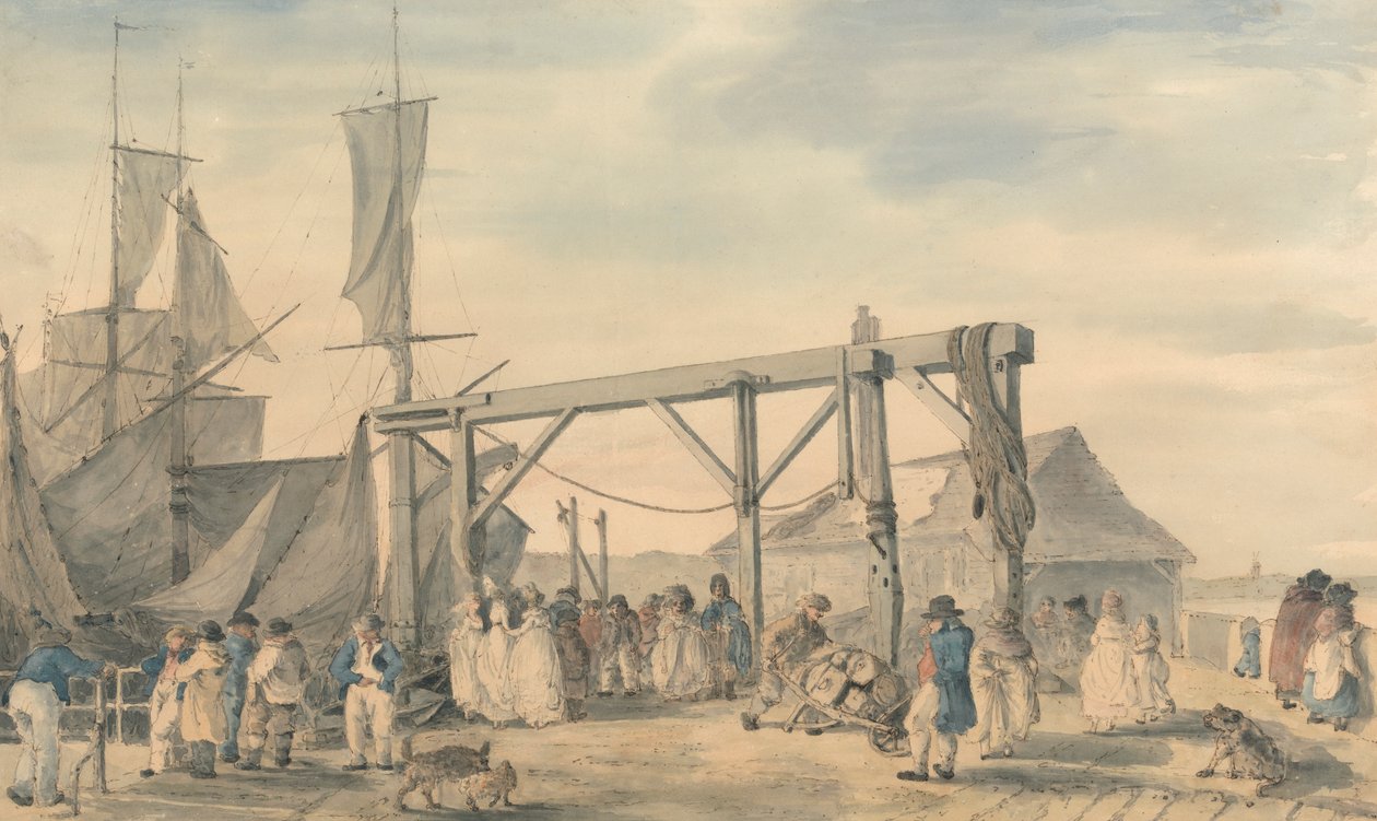 Ankomsten av en Hoy vid Margate av Philippe Jacques de Loutherbourg