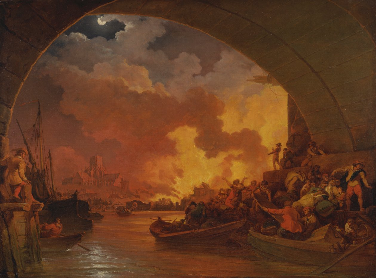 The Great Fire of London [1985, Cormack, YCBA Concise Catalogue] av Philippe Jacques de Loutherbourg