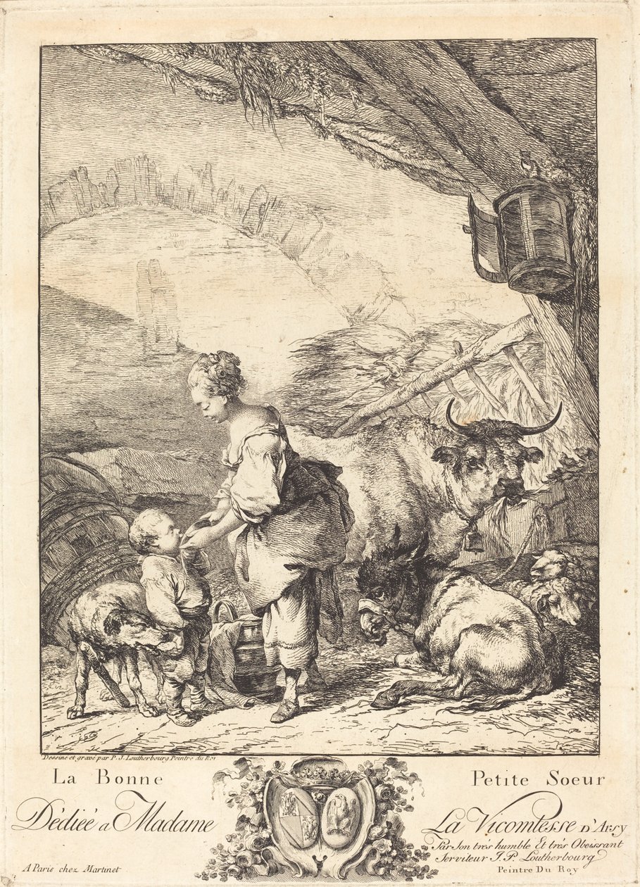 Den goda lillasystern av Philippe Jacques de Loutherbourg II