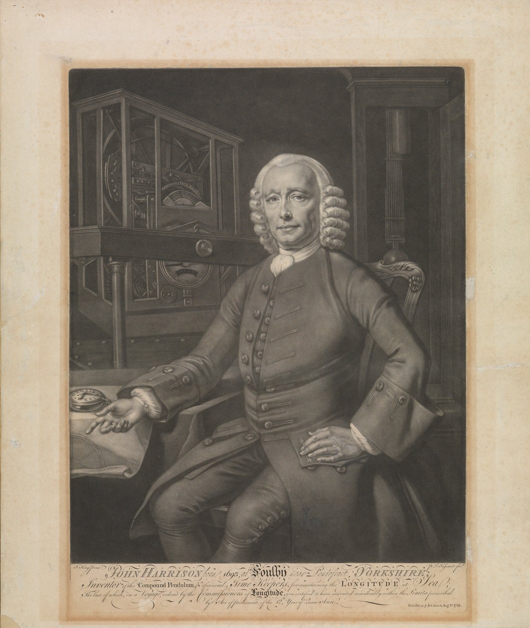John Harrison ... Uppfinnare av den sammansatta pendeln och av flera tidmätare av Philippe Joseph Tassaert