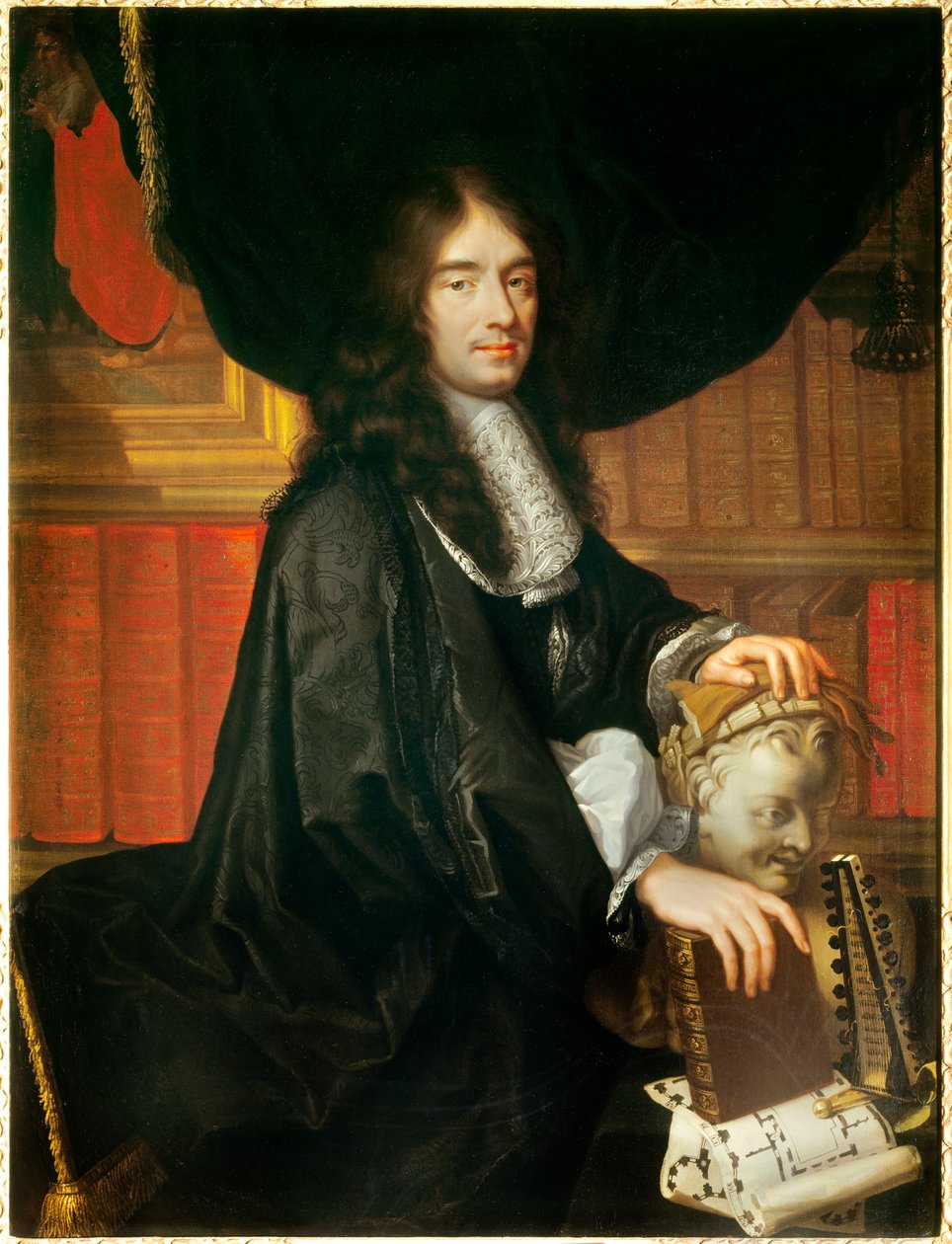 Porträtt av Charles Perrault (1628-1703) fransk författare Målning av Philippe Lallemant (1636-1716) 1672 Sön. 1,3x1 m. av Philippe Lallemant