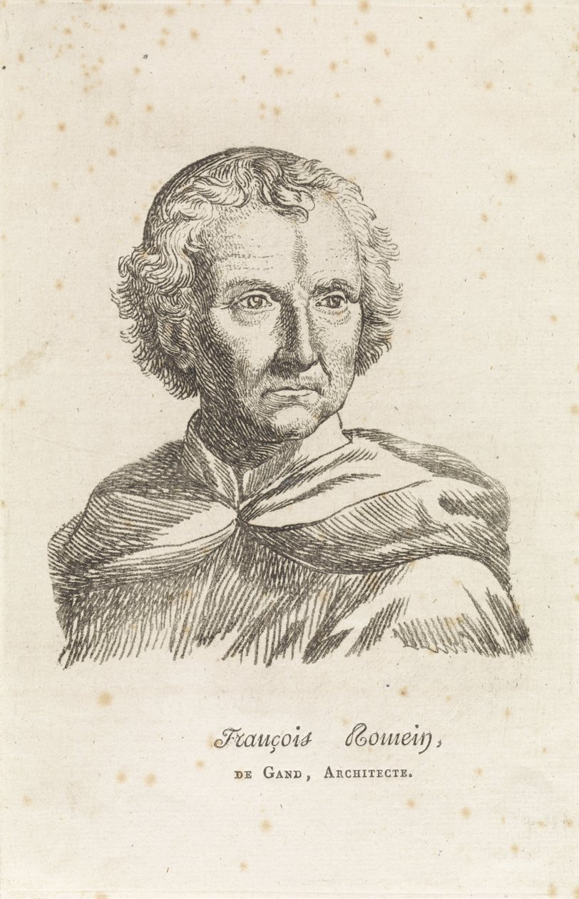 Porträtt av François Roman av Philippe Lambert Joseph Spruyt