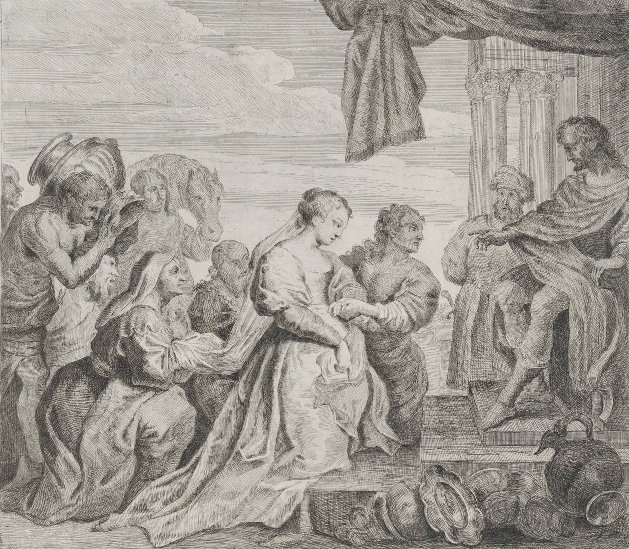 Salomo och drottningen av Saba, 1784. av Philippe Lambert Joseph Spruyt