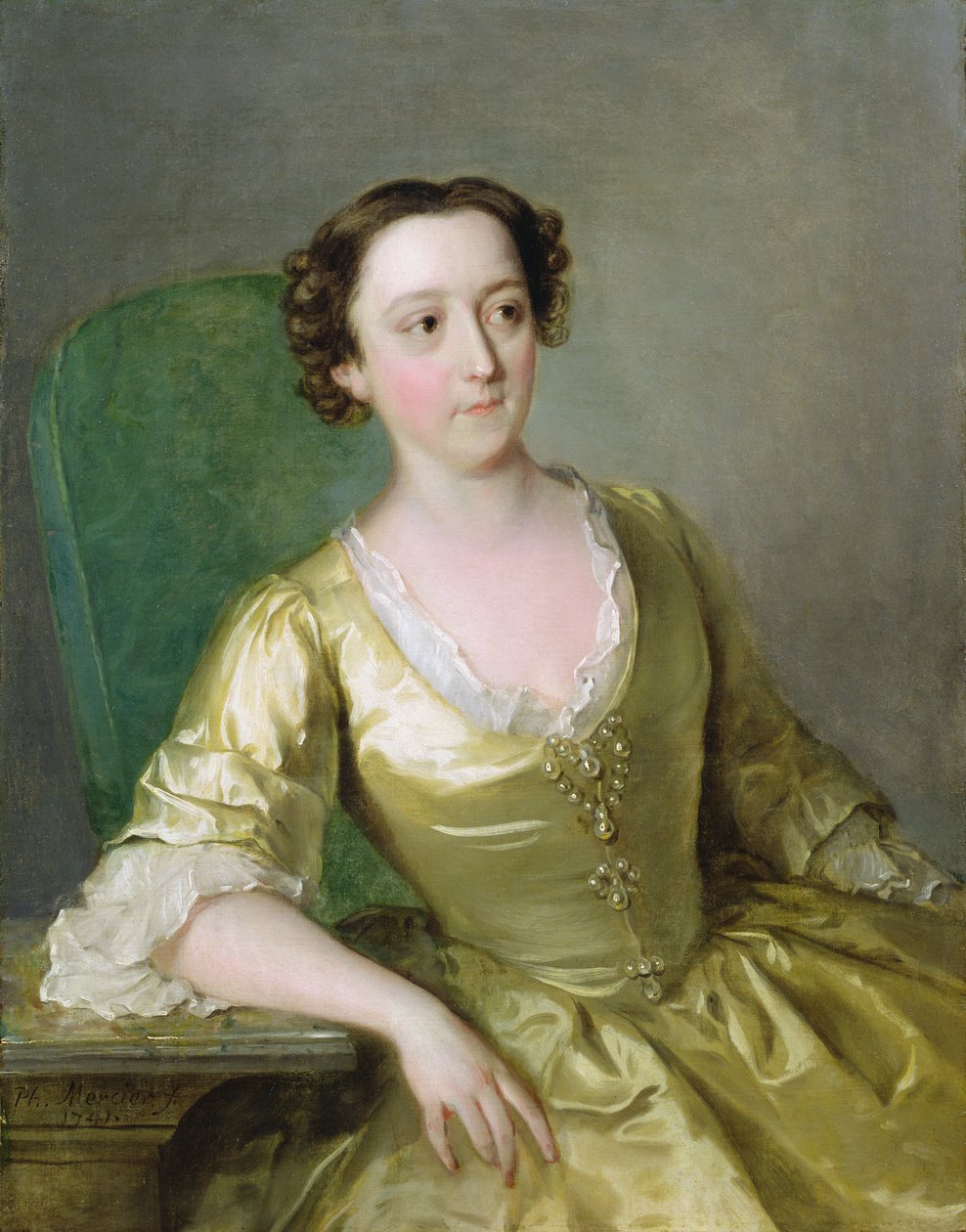 Miss Adams, ca 1741 (olja på duk) av Philippe Mercier