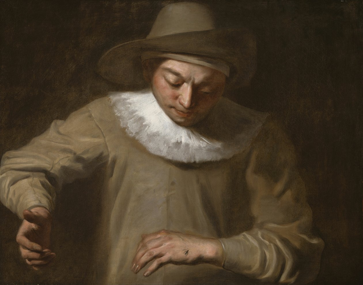 Pjerrot som fångar en fluga, 174050. av Philippe Mercier.
