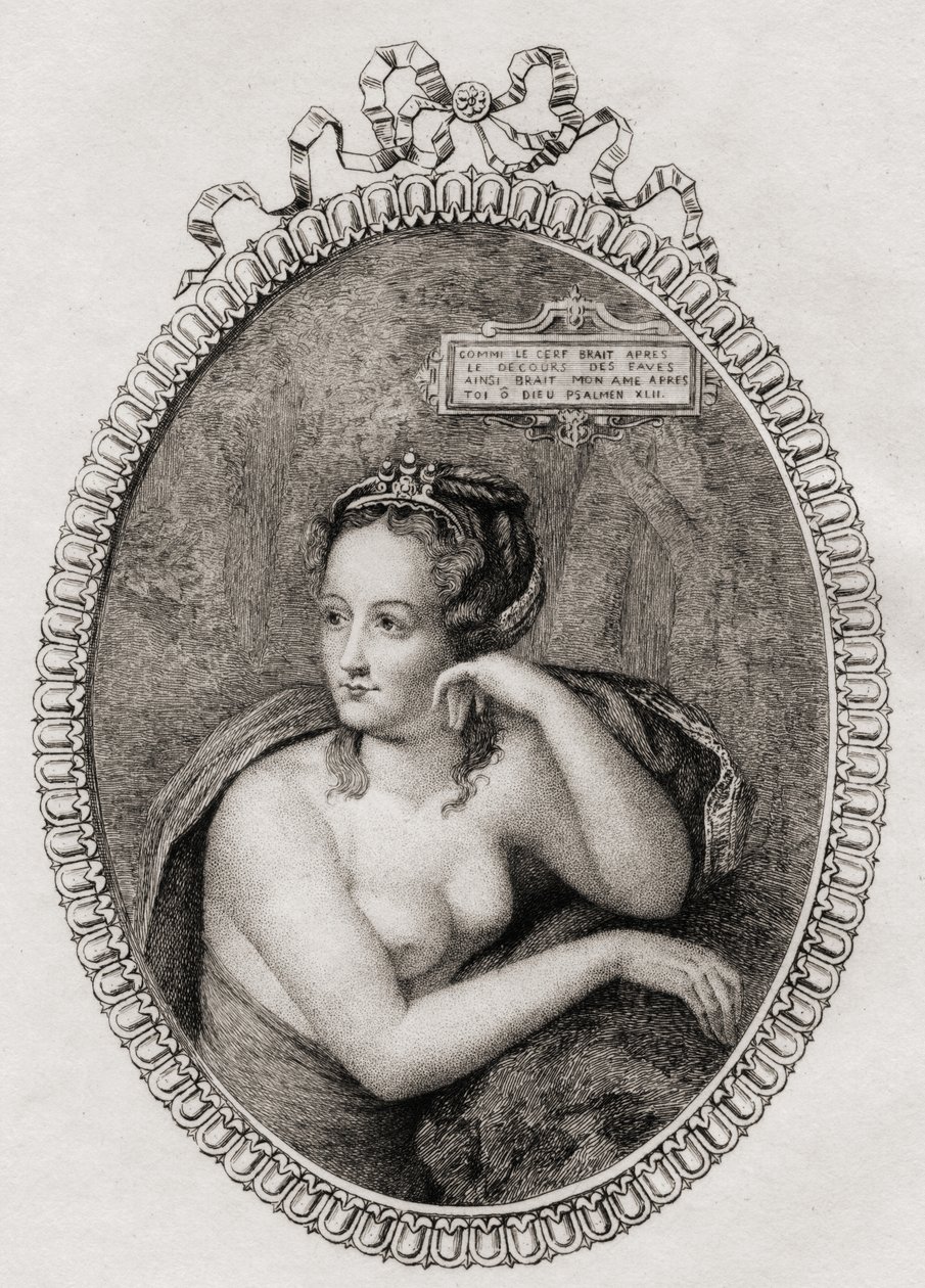 Fransk älskarinna till kung Henrik II av Frankrike: Diane de Poitiers (1499-1566) av Philippe after Mercier