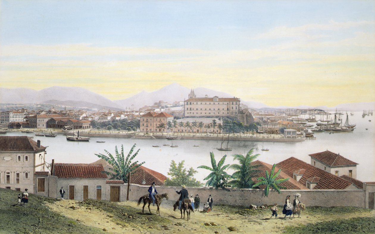 Rio de Janeiro (litho färg) av Philippe and Ciceri Eugene Benoist
