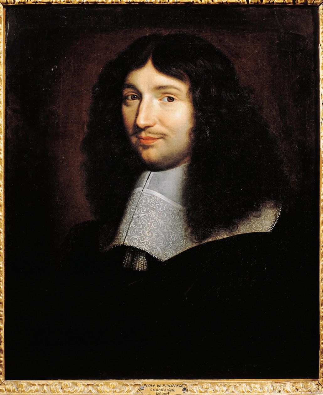 Porträtt av Jean-Baptiste Colbert (1619-83) av Philippe de (school of) Champaigne