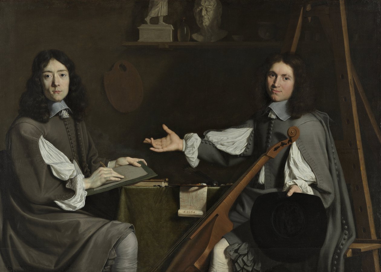 Dubbelporträtt av båda konstnärerna, 1654 av Philippe de Champaigne