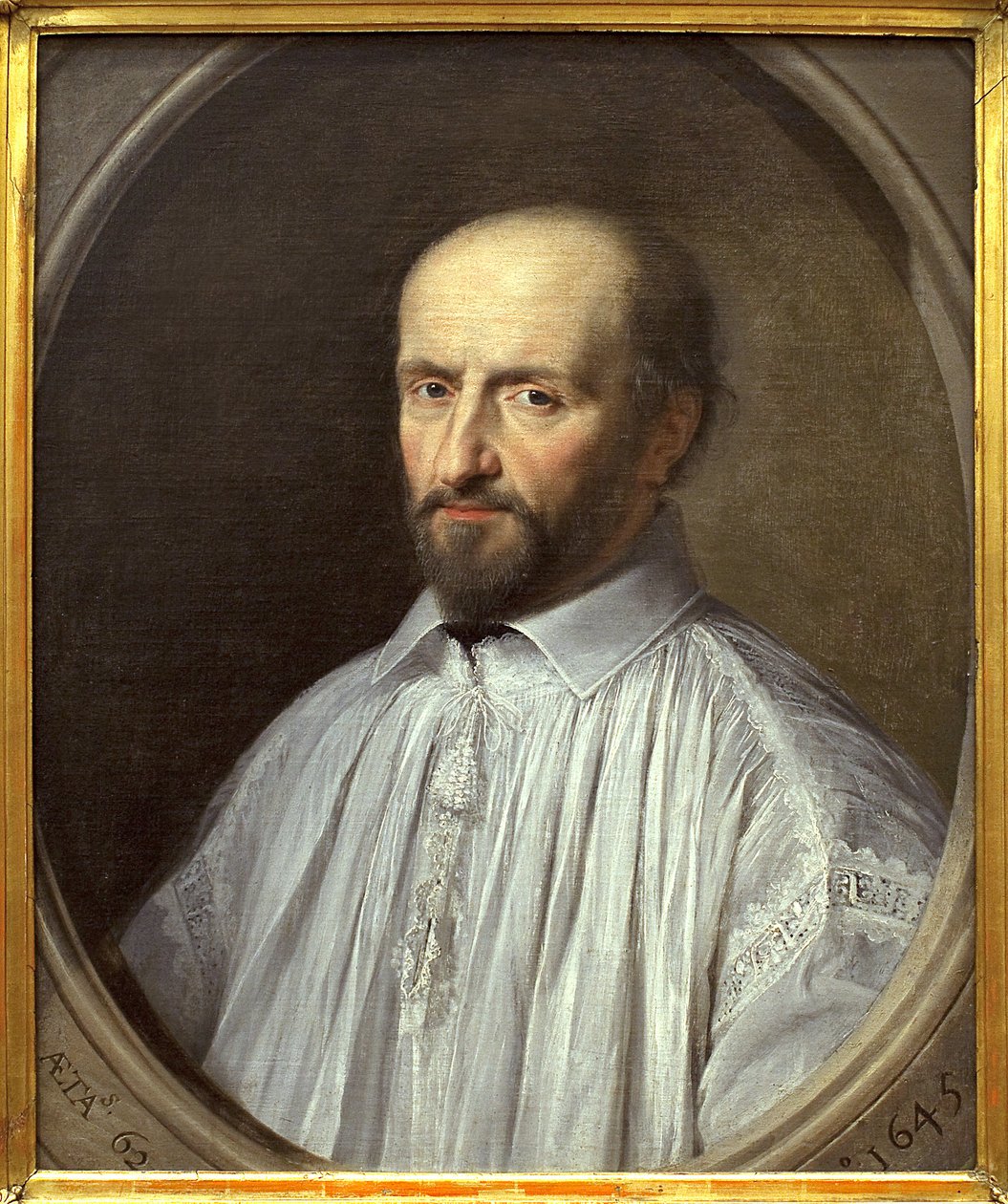 Jean Duvergier de Hauranne, abbot av Saint Cyran (1581-1643). Målning av Philippe de Champaigne (1602-1674), olja på duk av Philippe de Champaigne