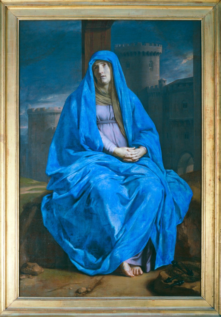 La Vierge de douleur au pied de la croix - Jungfru i sorg med korset vid sina fötter ... av Philippe de Champaigne