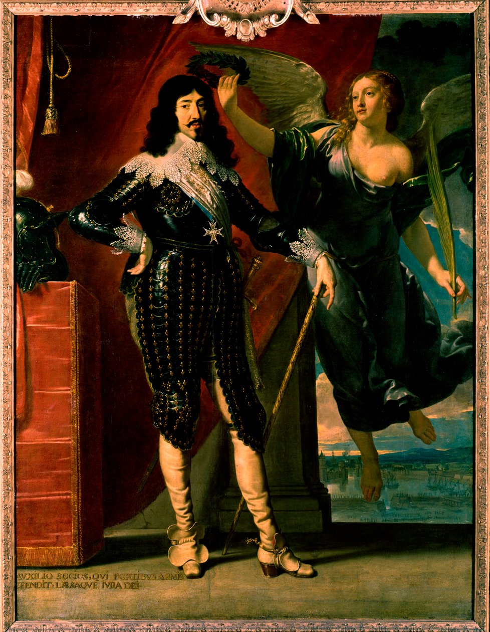 Ludvig XIII - porträtt av hans kröning av Victory av Philippe de Champaigne