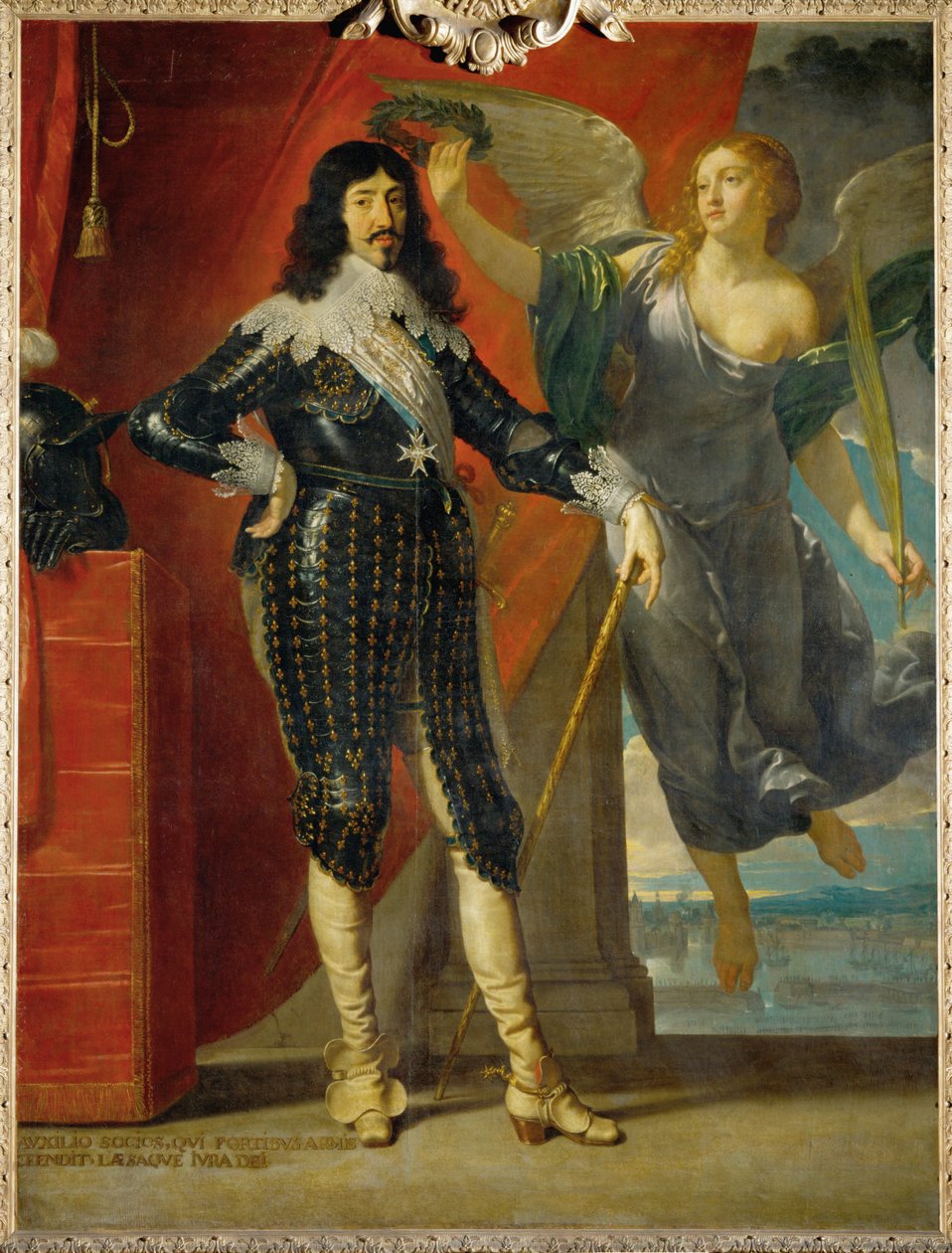 Ludvig XIII krönt med seger ... av Philippe de Champaigne