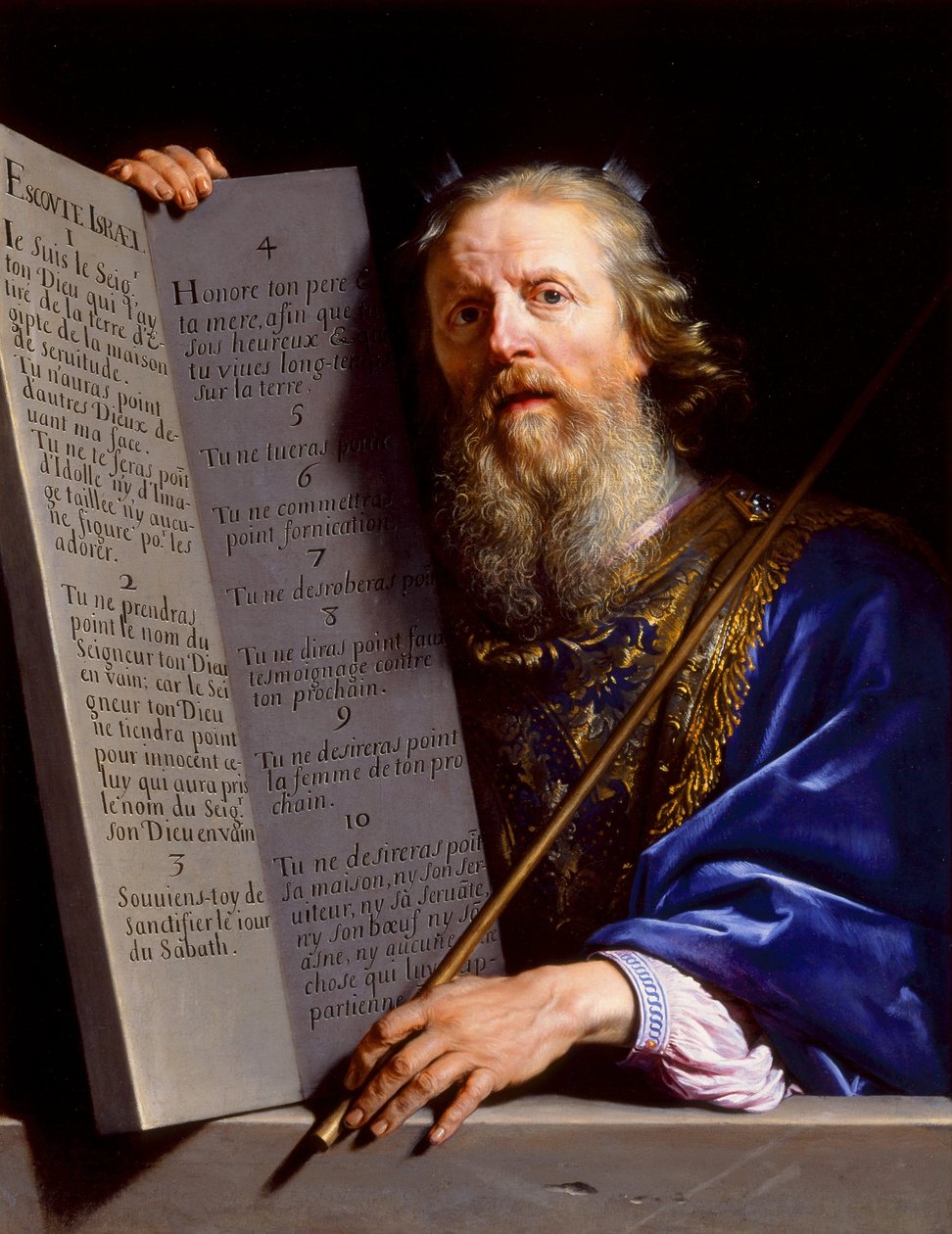 Mose överlämnar lagens tavlor av Philippe de Champaigne