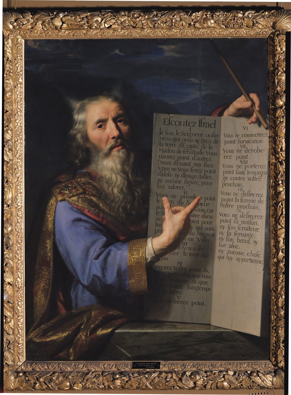 Moses med lagens tavlor, 1663 av Philippe de Champaigne