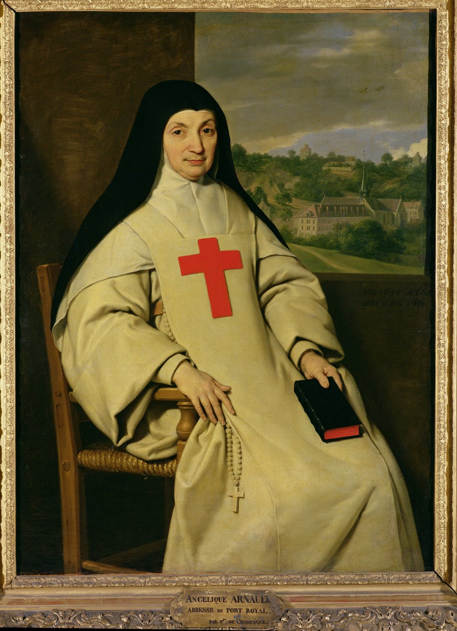 Moder Angelique Arnauld (1591-1661) Abbedissa av Port-Royal, 1654 av Philippe de Champaigne